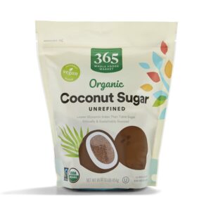 Bag of Whole Foods 365 coconut sugar