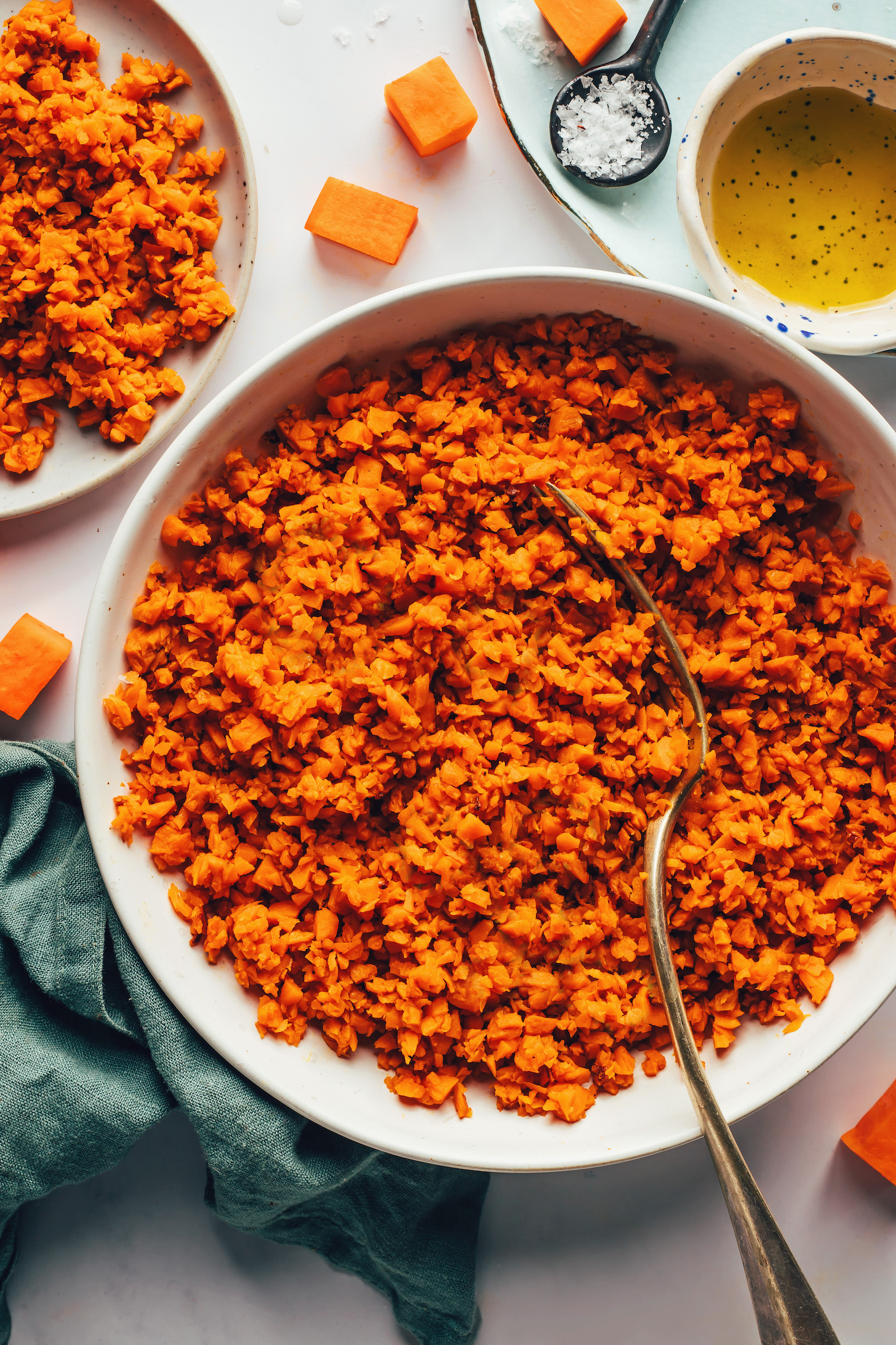 Bowl of our easy sweet potato rice recipe