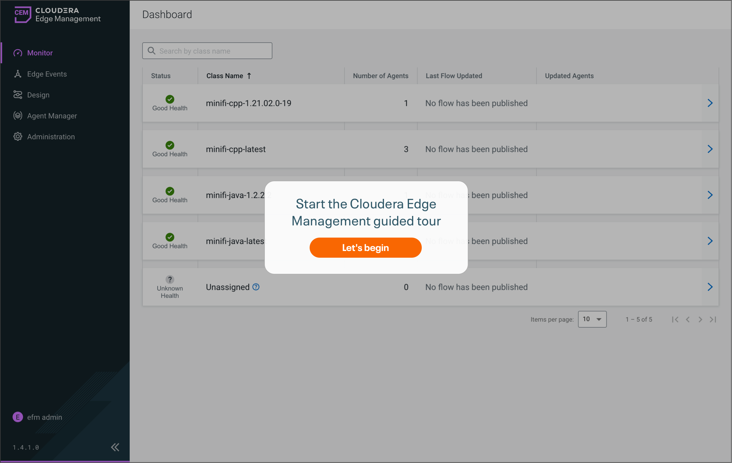 Cloudera Edge Management tour